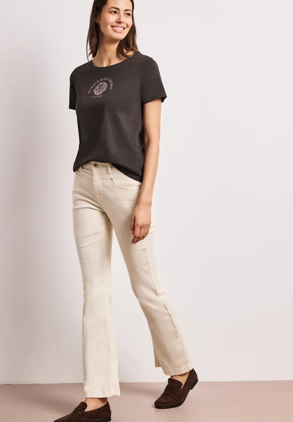 Shirt met schelpenprint