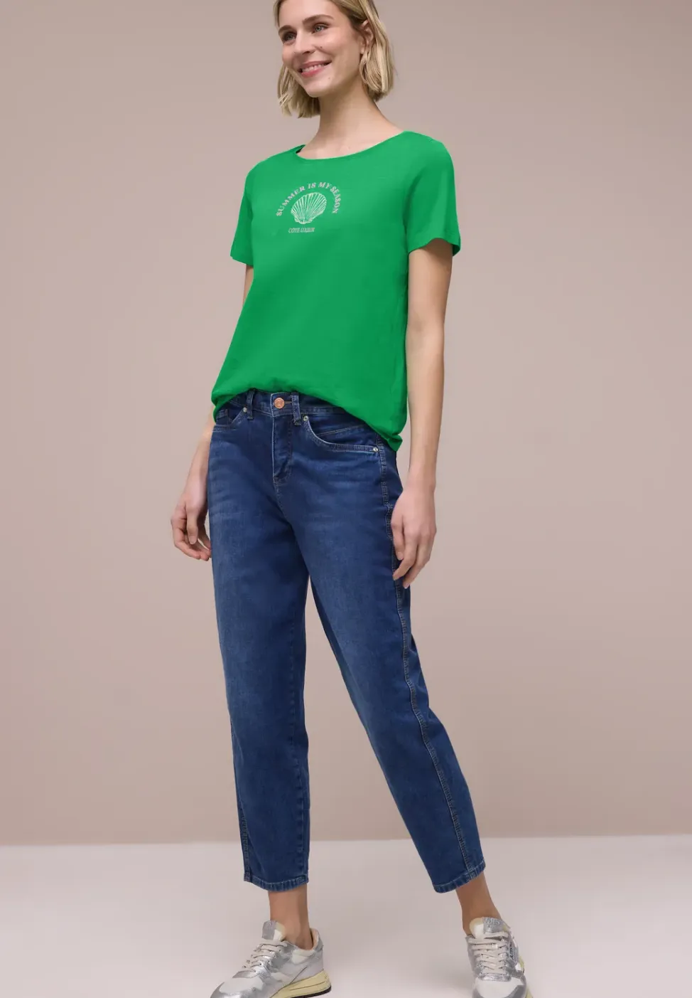 Shirt met schelpenprint