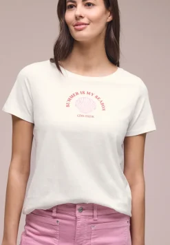 Shirt met schelpenprint