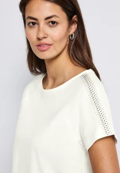 Shirt met schouderdetail
