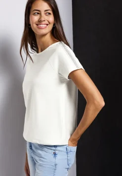 Shirt met schouderdetail