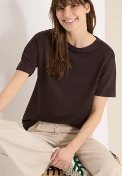 Shirt met schouderdetail