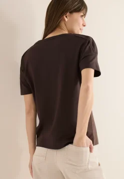 Shirt met schouderdetail