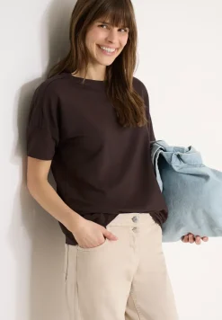Shirt met schouderdetail