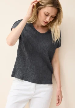 Shirt met smokstructuur