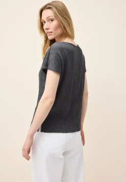 Shirt met smokstructuur
