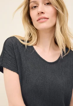Shirt met smokstructuur
