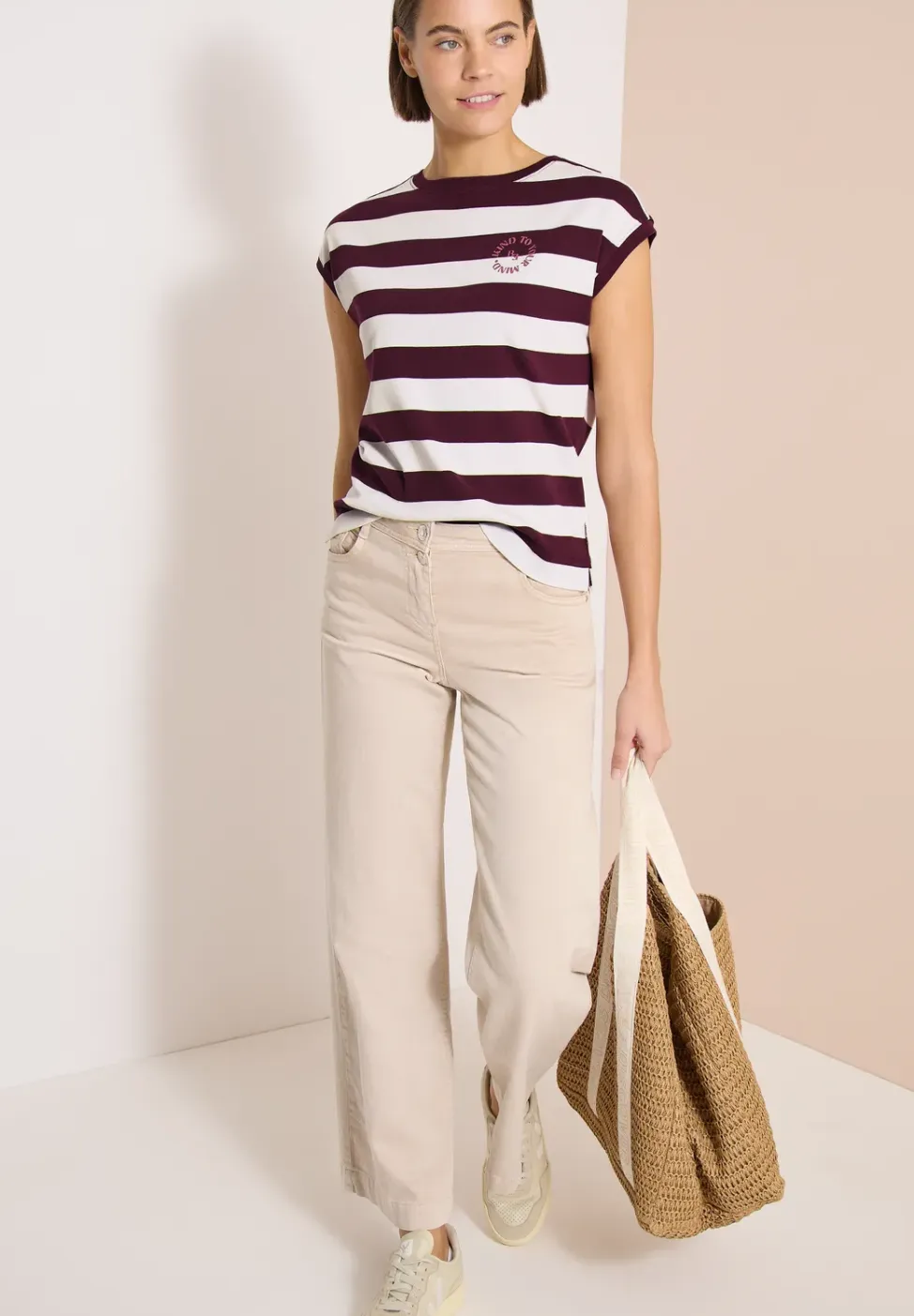 Shirt met strepen en printdetail