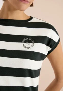 Shirt met strepen en printdetail
