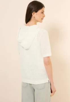 Shirt met structuur en capuchon