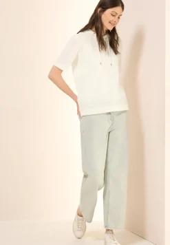 Shirt met structuur en capuchon