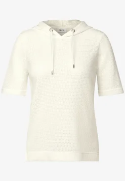 Shirt met structuur en capuchon