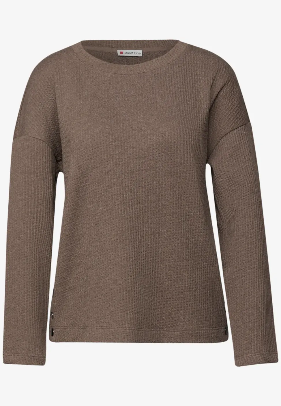 Shirt met structuur en knopen