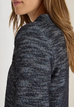 Shirt met structuur en trechtervormige hals