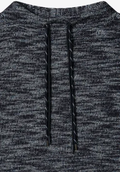 Shirt met structuur en trechtervormige hals