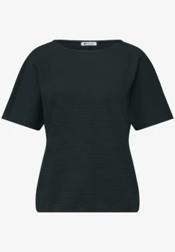 Shirt met structuur in effen kleur