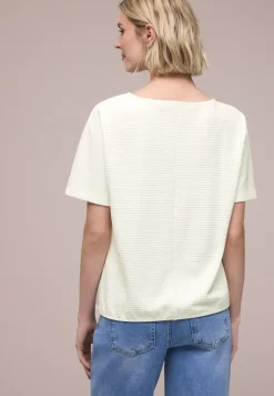 Shirt met structuur in effen kleur