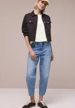 Shirt met structuur in effen kleur