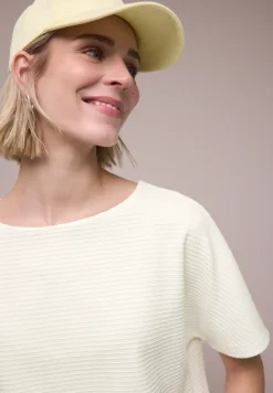 Shirt met structuur in effen kleur