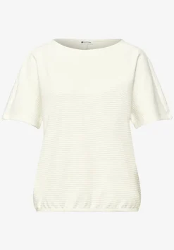 Shirt met structuur in effen kleur