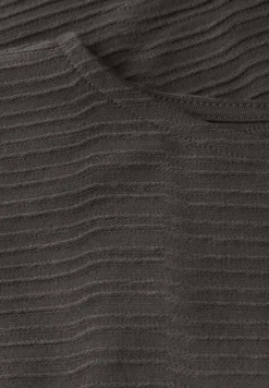Shirt met structuur in effen kleur