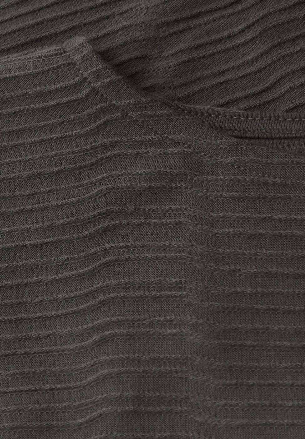 Shirt met structuur in effen kleur