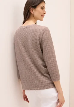 Shirt met structuur in twee kleuren