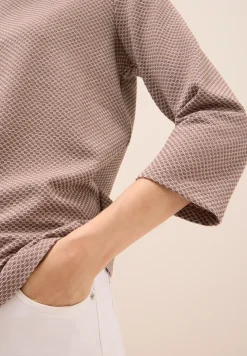 Shirt met structuur in twee kleuren