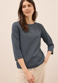 Shirt met structuur in twee kleuren