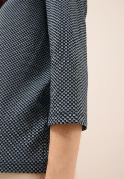 Shirt met structuur in twee kleuren