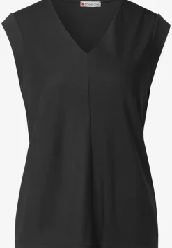 Shirt met structuur in zijde-look