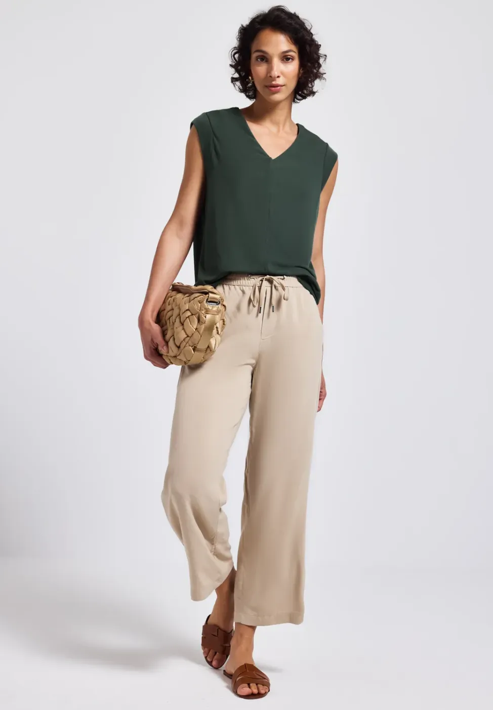 Shirt met structuur in zijde-look