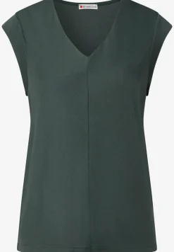 Shirt met structuur in zijde-look