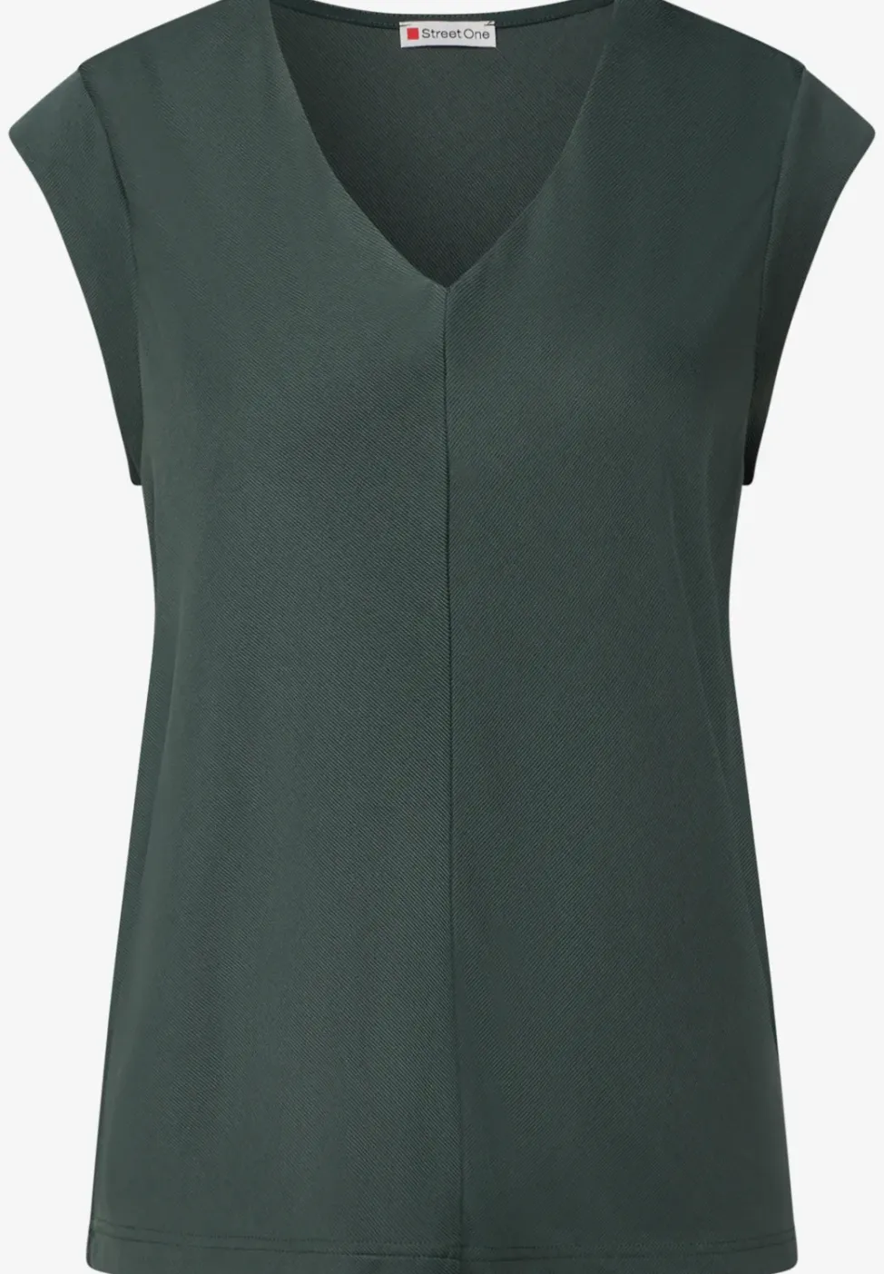 Shirt met structuur in zijde-look