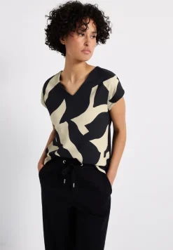 Shirt met structuurmix