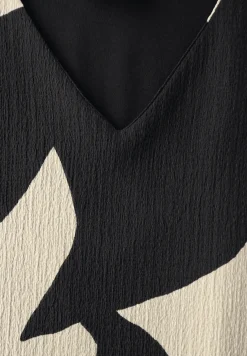 Shirt met structuurmix