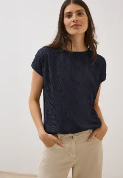 Shirt met structuurmix
