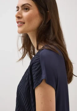Shirt met structuurmix