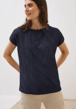 Shirt met structuurmix