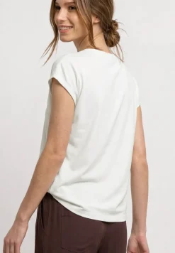 Shirt met structuurmix en tape