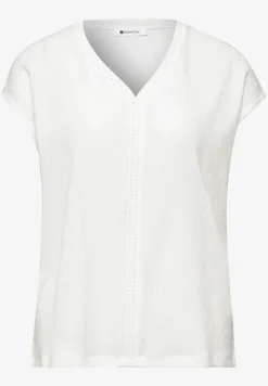 Shirt met structuurmix en tape