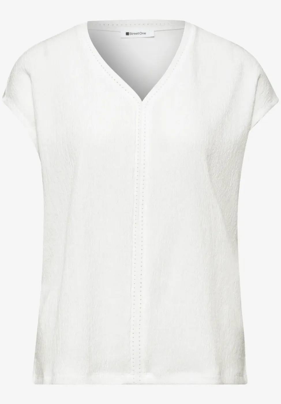 Shirt met structuurmix en tape