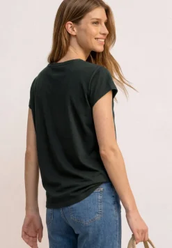 Shirt met structuurmix en tape