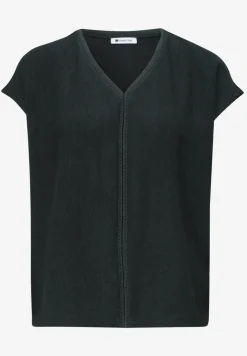 Shirt met structuurmix en tape