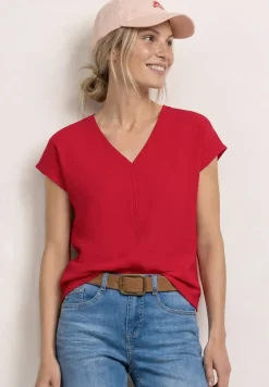 Shirt met structuurmix en tape