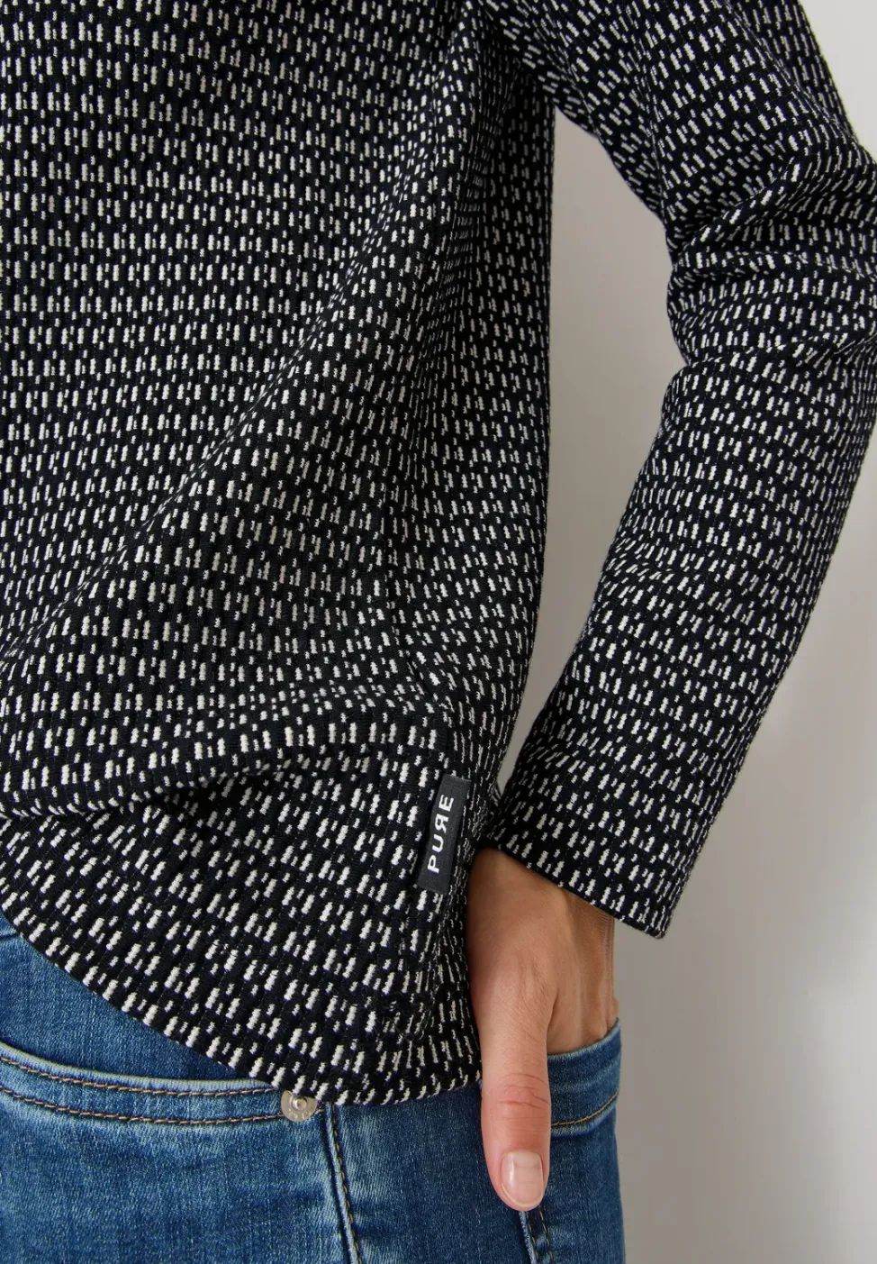 Shirt met structuur, tweekleurig