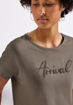 Shirt met tekstborduring