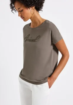 Shirt met tekstborduring