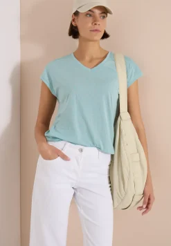 Shirt met ton-sur-ton burn-outpatroon