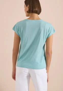 Shirt met ton-sur-ton burn-outpatroon
